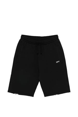 black cotton shorts OFF WHITE KIDS | OBCI001S26FLE003001